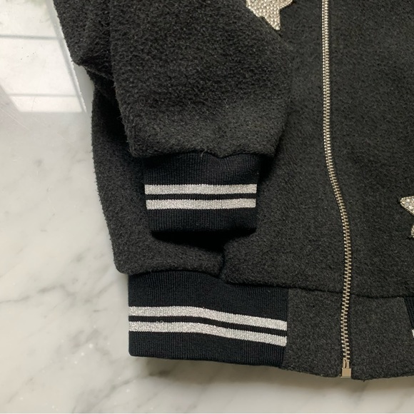 Truly Me Girls Bomber Jacket Charcoal Rhinestone 6 - Picture 11 of 16